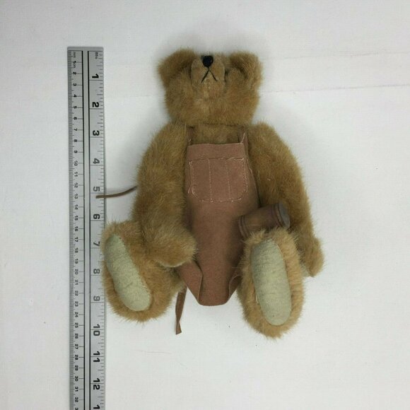 Mary Meyer Artisan 11" Plush Teddy Bear Apron Green Mountain Bears - Picture 6 of 8